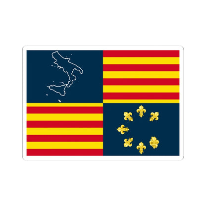 Proposed flag for Southern Italy (Italy) STICKER Vinyl Kiss-Cut Decal 4 Inch White - The Sticker Space
