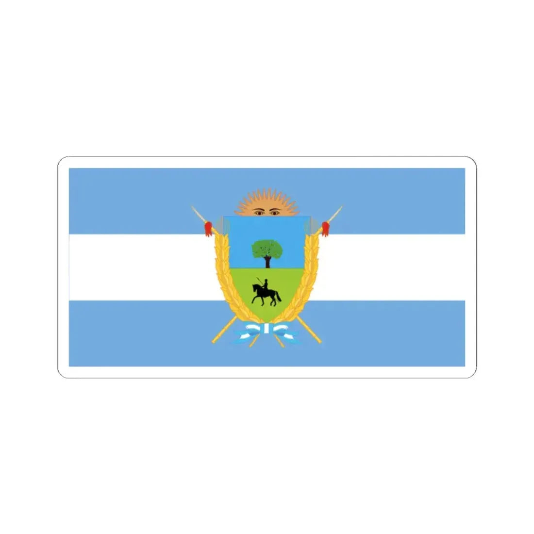 Proposed flag for the La Pampa Province 1993 (Argentina) STICKER Vinyl Kiss-Cut Decal 2 Inch White - The Sticker Space