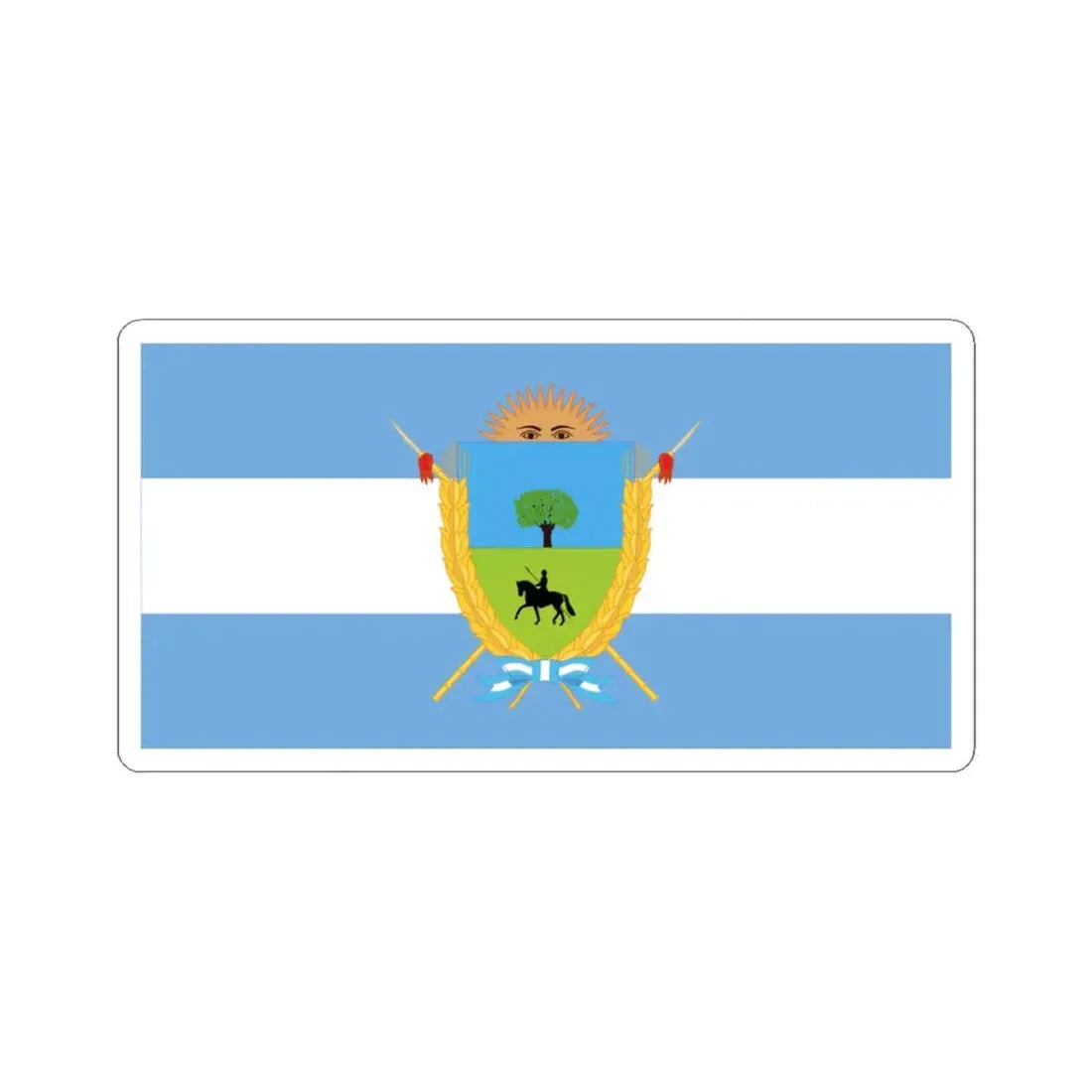 Proposed flag for the La Pampa Province 1993 (Argentina) STICKER Vinyl Kiss-Cut Decal 3 Inch White - The Sticker Space