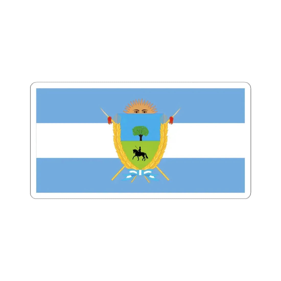 Proposed flag for the La Pampa Province 1993 (Argentina) STICKER Vinyl Kiss-Cut Decal 4 Inch White - The Sticker Space