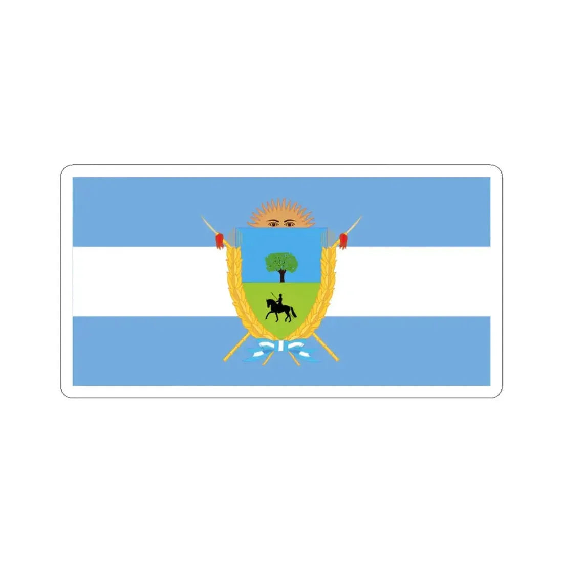 Proposed flag for the La Pampa Province 1993 (Argentina) STICKER Vinyl Kiss-Cut Decal 6 Inch White - The Sticker Space