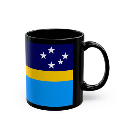 Proposed flag of Antarctica Dave Hamilton - Black Coffee Mug-The Sticker Space