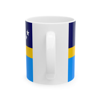 Proposed flag of Antarctica Dave Hamilton - White Coffee Mug-The Sticker Space