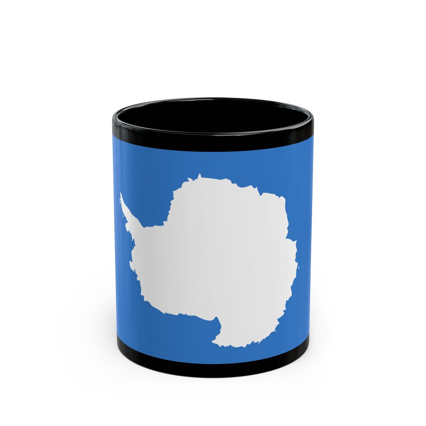 Proposed flag of Antarctica Graham Bartram - Black Coffee Mug-11oz-The Sticker Space