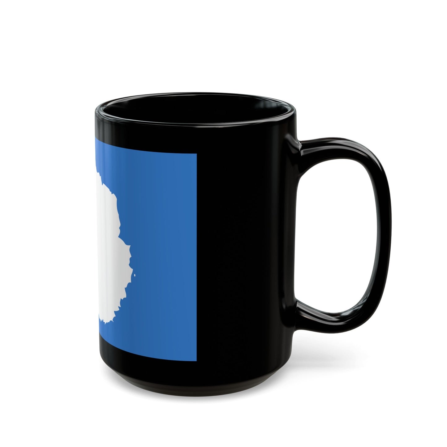 Proposed flag of Antarctica Graham Bartram - Black Coffee Mug-The Sticker Space