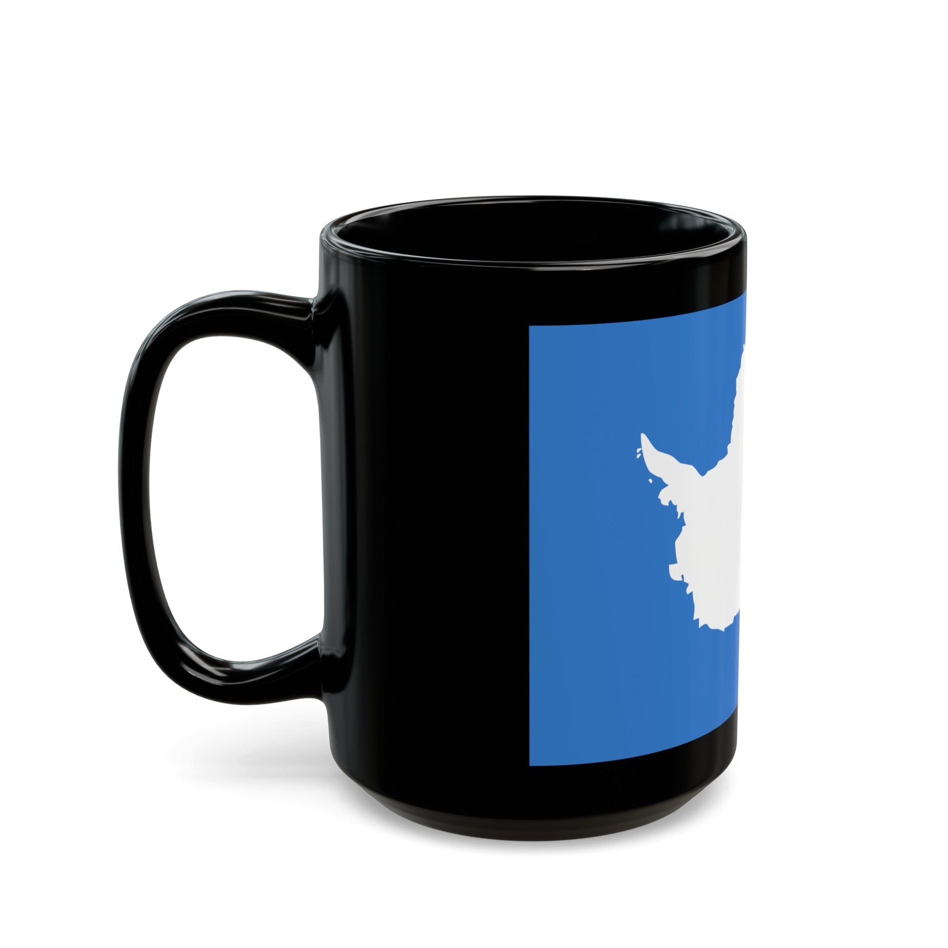 Proposed flag of Antarctica Graham Bartram - Black Coffee Mug-The Sticker Space