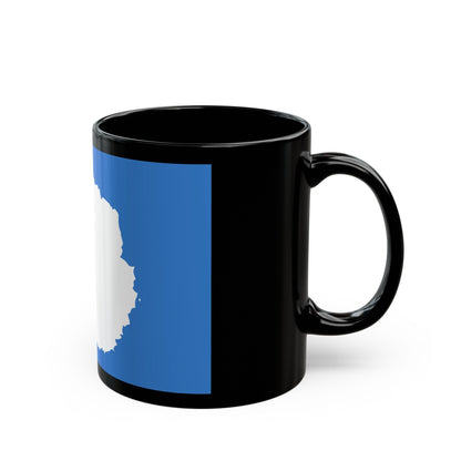 Proposed flag of Antarctica Graham Bartram - Black Coffee Mug-The Sticker Space