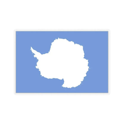 Proposed flag of Antarctica Graham Bartram - STICKER Vinyl Kiss-Cut Decal 4 Inch Transparent - The Sticker Space