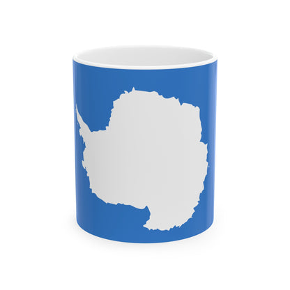 Proposed flag of Antarctica Graham Bartram - White Coffee Mug-11oz-The Sticker Space