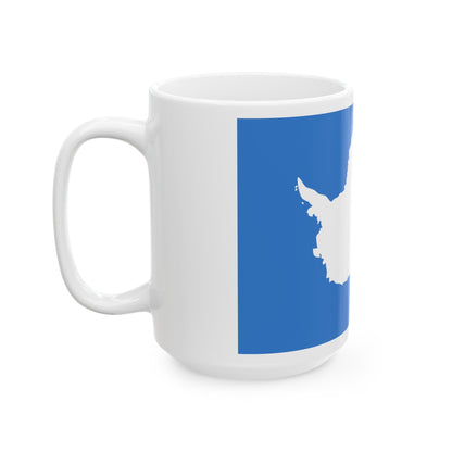 Proposed flag of Antarctica Graham Bartram - White Coffee Mug-The Sticker Space