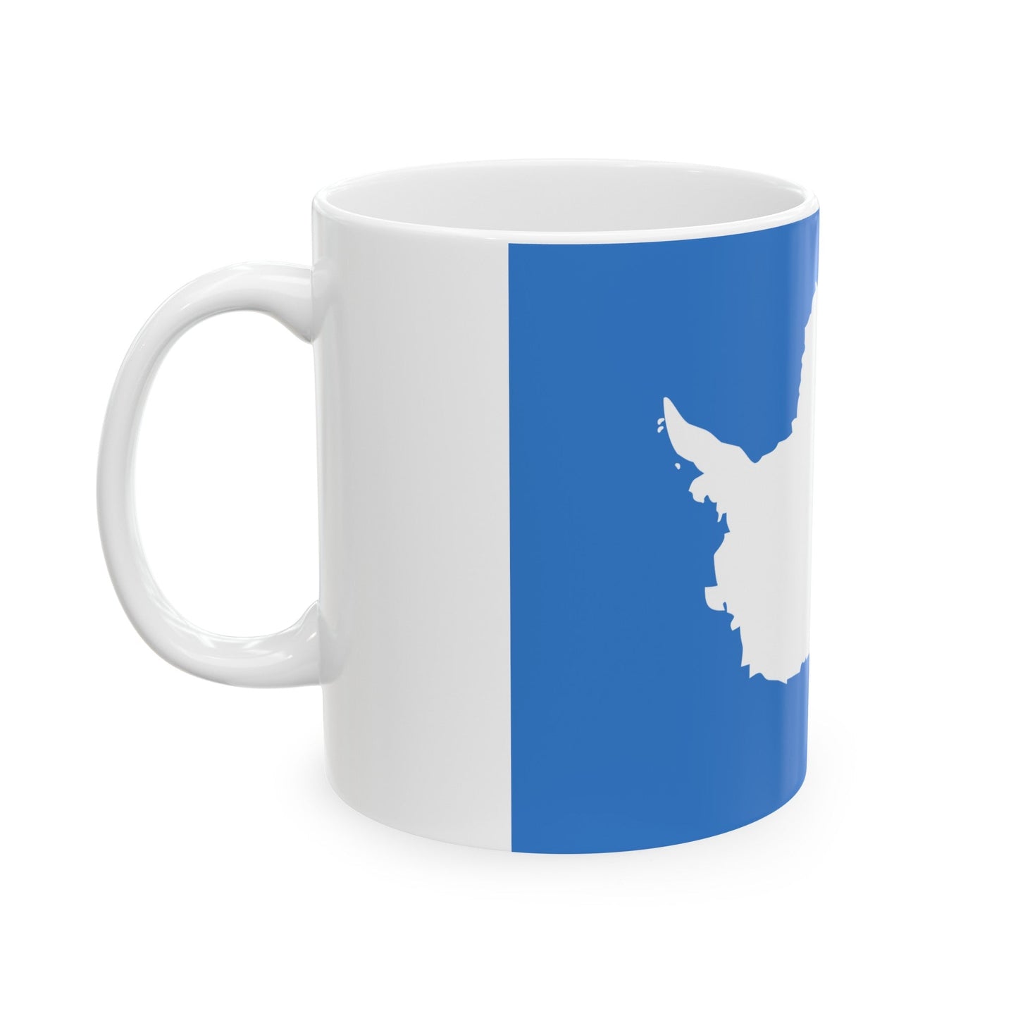 Proposed flag of Antarctica Graham Bartram - White Coffee Mug-The Sticker Space