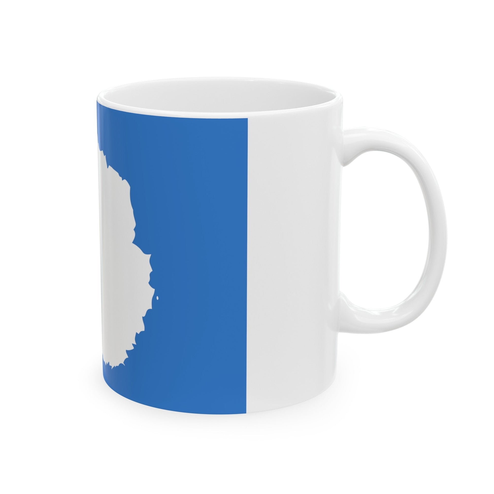 Proposed flag of Antarctica Graham Bartram - White Coffee Mug-The Sticker Space