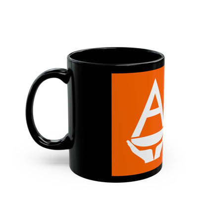 Proposed flag of Antarctica Whitney Smith - Black Coffee Mug-The Sticker Space