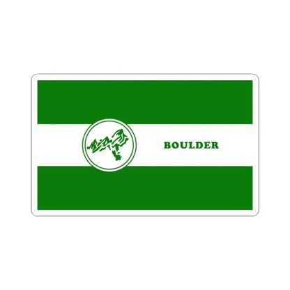 Proposed Flag of Boulder Colorado (United States) STICKER Vinyl Kiss-Cut Decal 3 Inch White - The Sticker Space