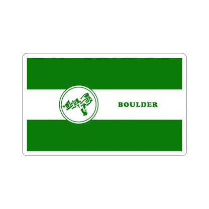 Proposed Flag of Boulder Colorado (United States) STICKER Vinyl Kiss-Cut Decal 4 Inch White - The Sticker Space