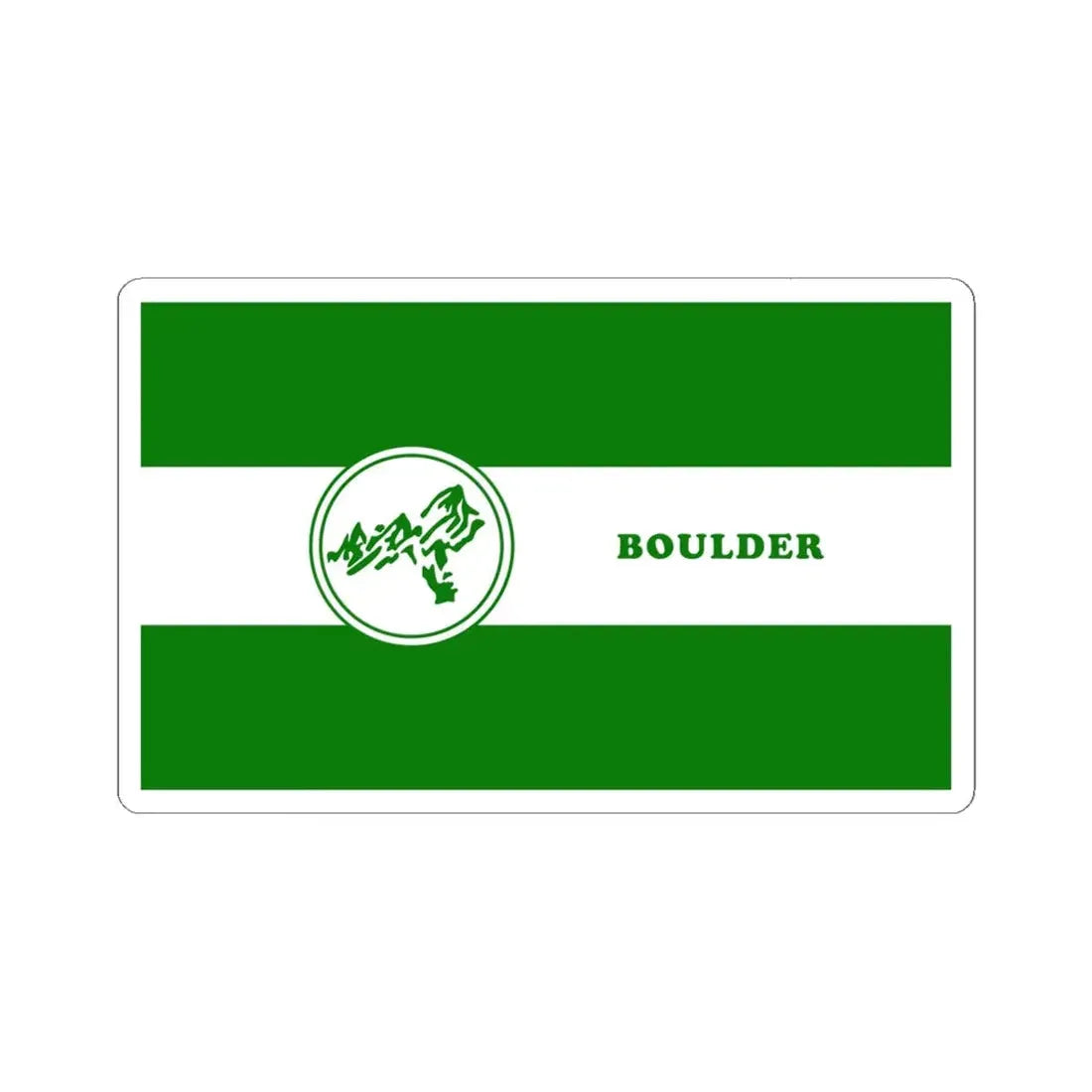 Proposed Flag of Boulder Colorado (United States) STICKER Vinyl Kiss-Cut Decal 6 Inch White - The Sticker Space
