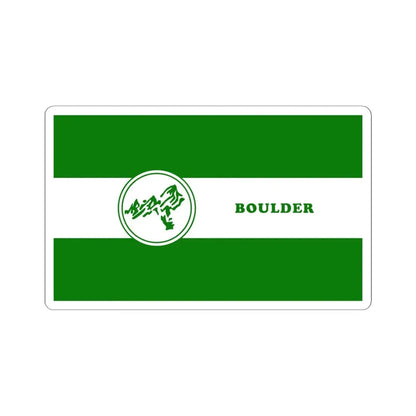 Proposed Flag of Boulder Colorado (United States) STICKER Vinyl Kiss-Cut Decal 6 Inch White - The Sticker Space