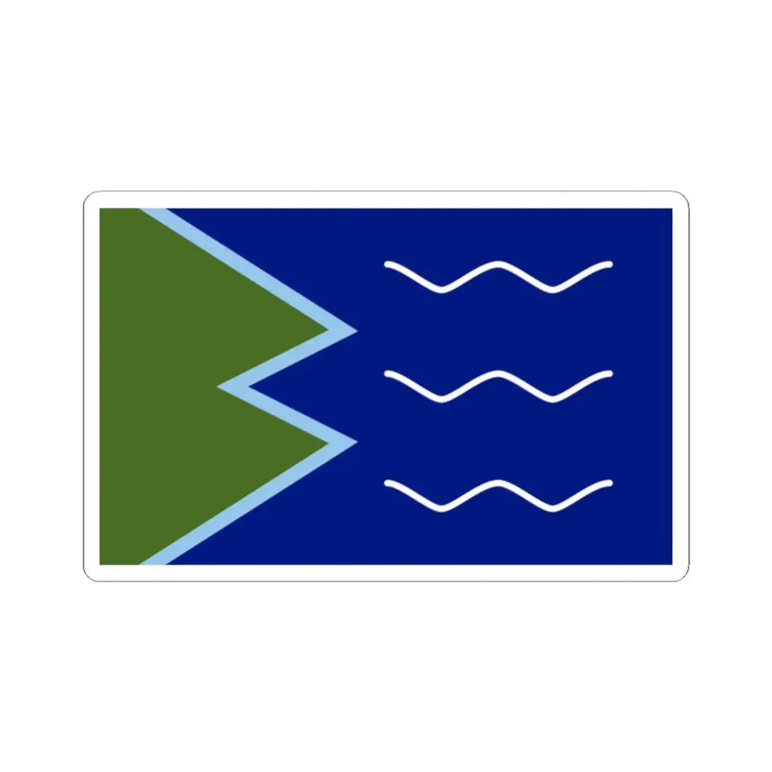 Proposed Flag of Brunswick Maine USA (United States) STICKER Vinyl Kiss-Cut Decal 2 Inch White - The Sticker Space