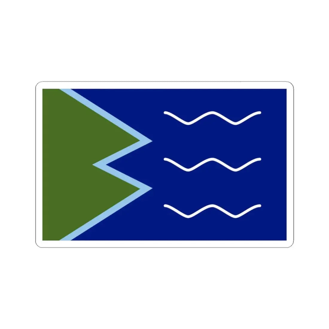 Proposed Flag of Brunswick Maine USA (United States) STICKER Vinyl Kiss-Cut Decal 3 Inch White - The Sticker Space