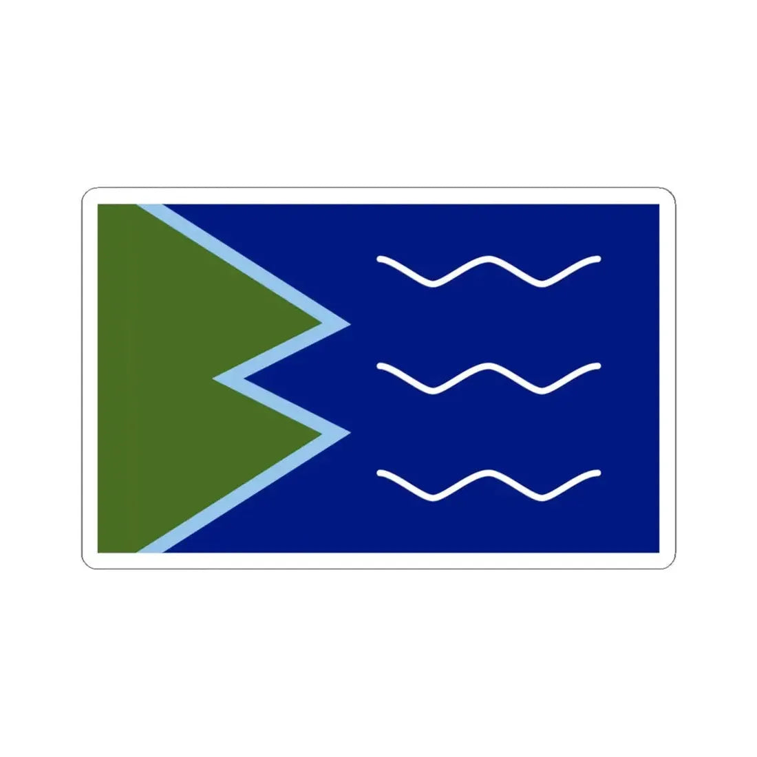 Proposed Flag of Brunswick Maine USA (United States) STICKER Vinyl Kiss-Cut Decal 4 Inch White - The Sticker Space