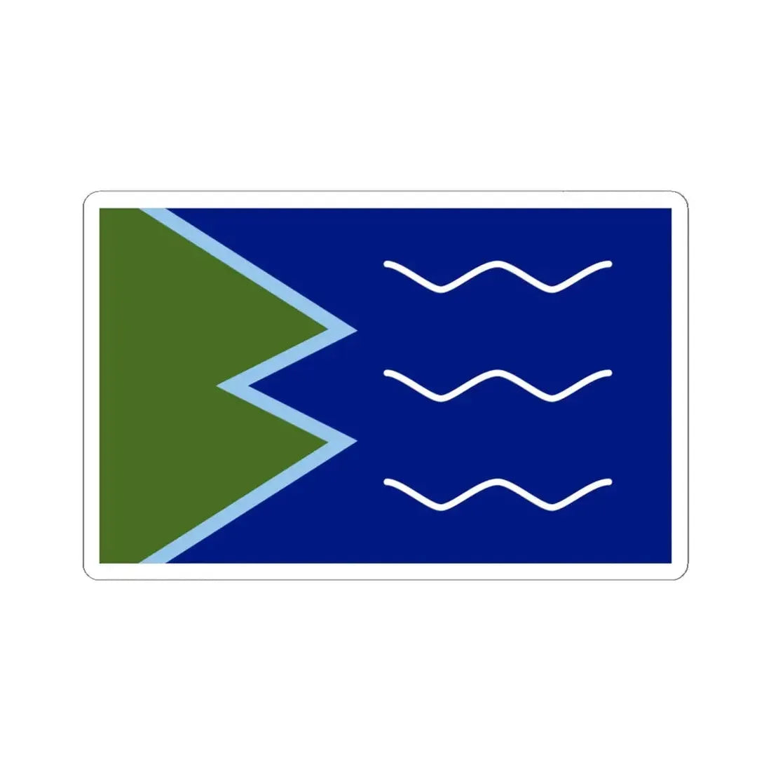 Proposed Flag of Brunswick Maine USA (United States) STICKER Vinyl Kiss-Cut Decal 6 Inch White - The Sticker Space