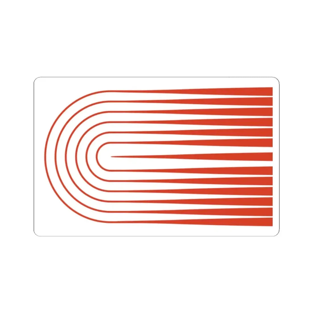 Proposed flag of Cambridge Massachusetts 1976 (United States) STICKER Vinyl Kiss-Cut Decal 2 Inch White - The Sticker Space