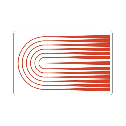 Proposed flag of Cambridge Massachusetts 1976 (United States) STICKER Vinyl Kiss-Cut Decal 2 Inch White - The Sticker Space