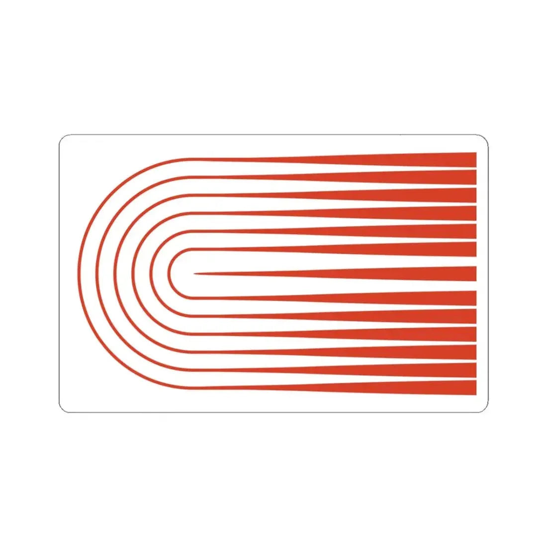 Proposed flag of Cambridge Massachusetts 1976 (United States) STICKER Vinyl Kiss-Cut Decal 3 Inch White - The Sticker Space