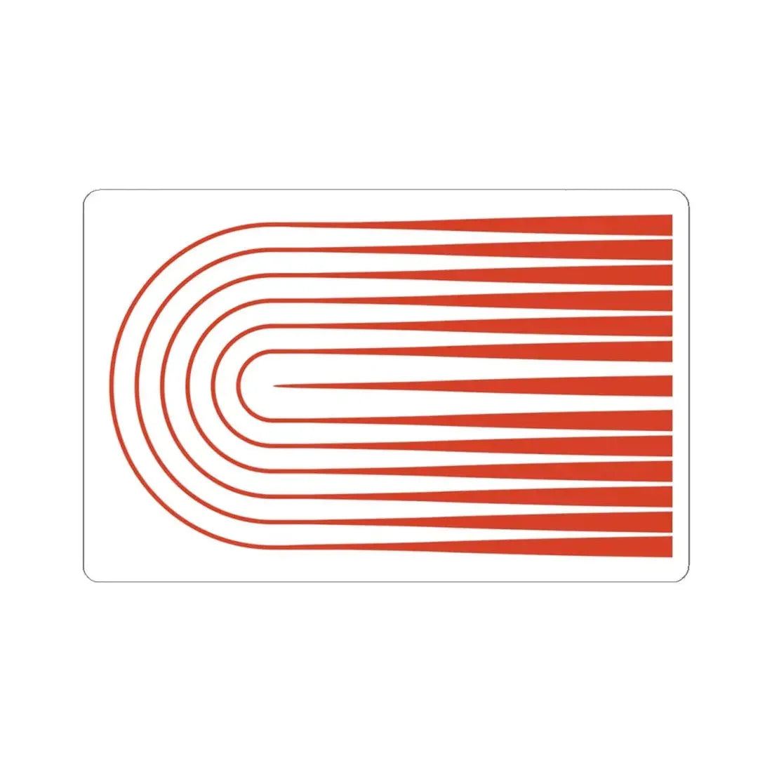 Proposed flag of Cambridge Massachusetts 1976 (United States) STICKER Vinyl Kiss-Cut Decal 4 Inch White - The Sticker Space