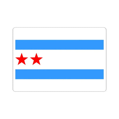 Proposed flag of Chicago Illinois 1928 (United States) STICKER Vinyl Kiss-Cut Decal 2 Inch White - The Sticker Space