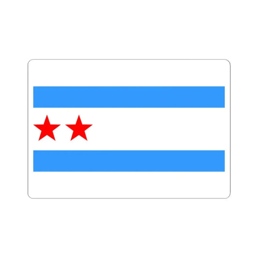 Proposed flag of Chicago Illinois 1928 (United States) STICKER Vinyl Kiss-Cut Decal 2 Inch White - The Sticker Space