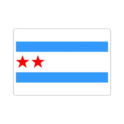 Proposed flag of Chicago Illinois 1928 (United States) STICKER Vinyl Kiss-Cut Decal 3 Inch White - The Sticker Space