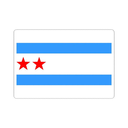Proposed flag of Chicago Illinois 1928 (United States) STICKER Vinyl Kiss-Cut Decal 4 Inch White - The Sticker Space