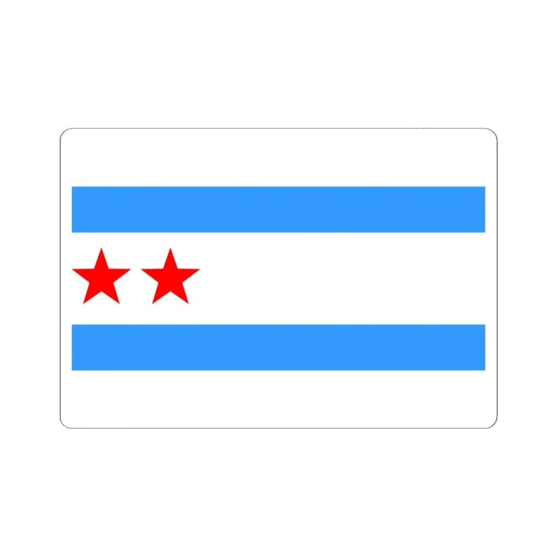 Proposed flag of Chicago Illinois 1928 (United States) STICKER Vinyl Kiss-Cut Decal 6 Inch White - The Sticker Space