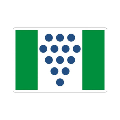 Proposed flag of Connecticut 1976 (United States) STICKER Vinyl Kiss-Cut Decal 2 Inch White - The Sticker Space