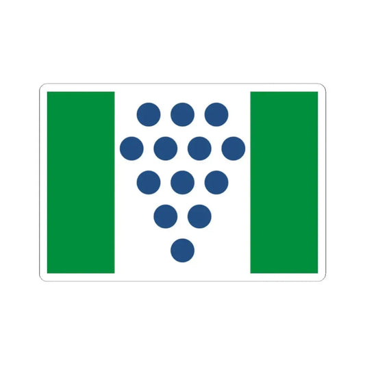 Proposed flag of Connecticut 1976 (United States) STICKER Vinyl Kiss-Cut Decal 2 Inch White - The Sticker Space