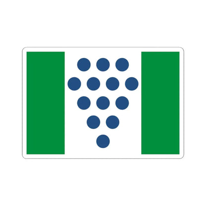 Proposed flag of Connecticut 1976 (United States) STICKER Vinyl Kiss-Cut Decal 3 Inch White - The Sticker Space