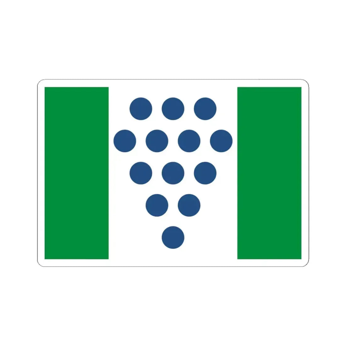 Proposed flag of Connecticut 1976 (United States) STICKER Vinyl Kiss-Cut Decal 4 Inch White - The Sticker Space