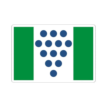 Proposed flag of Connecticut 1976 (United States) STICKER Vinyl Kiss-Cut Decal 4 Inch White - The Sticker Space
