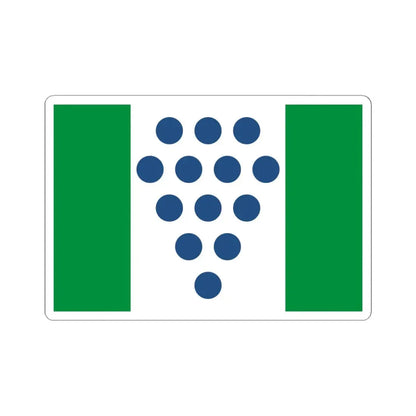 Proposed flag of Connecticut 1976 (United States) STICKER Vinyl Kiss-Cut Decal 6 Inch White - The Sticker Space