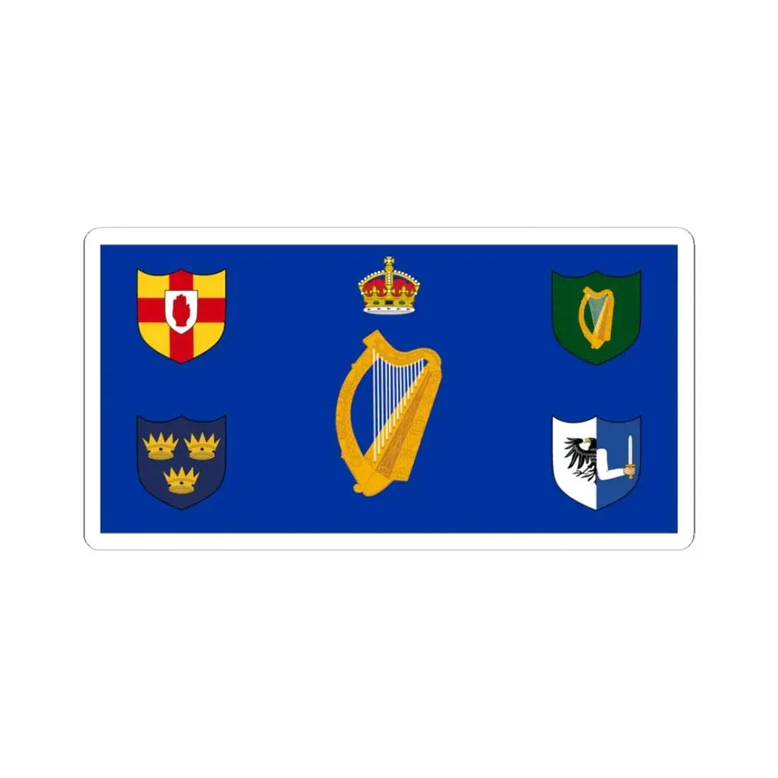 Proposed flag of Ireland 1928 (Ireland) STICKER Vinyl Kiss-Cut Decal 3 Inch White - The Sticker Space