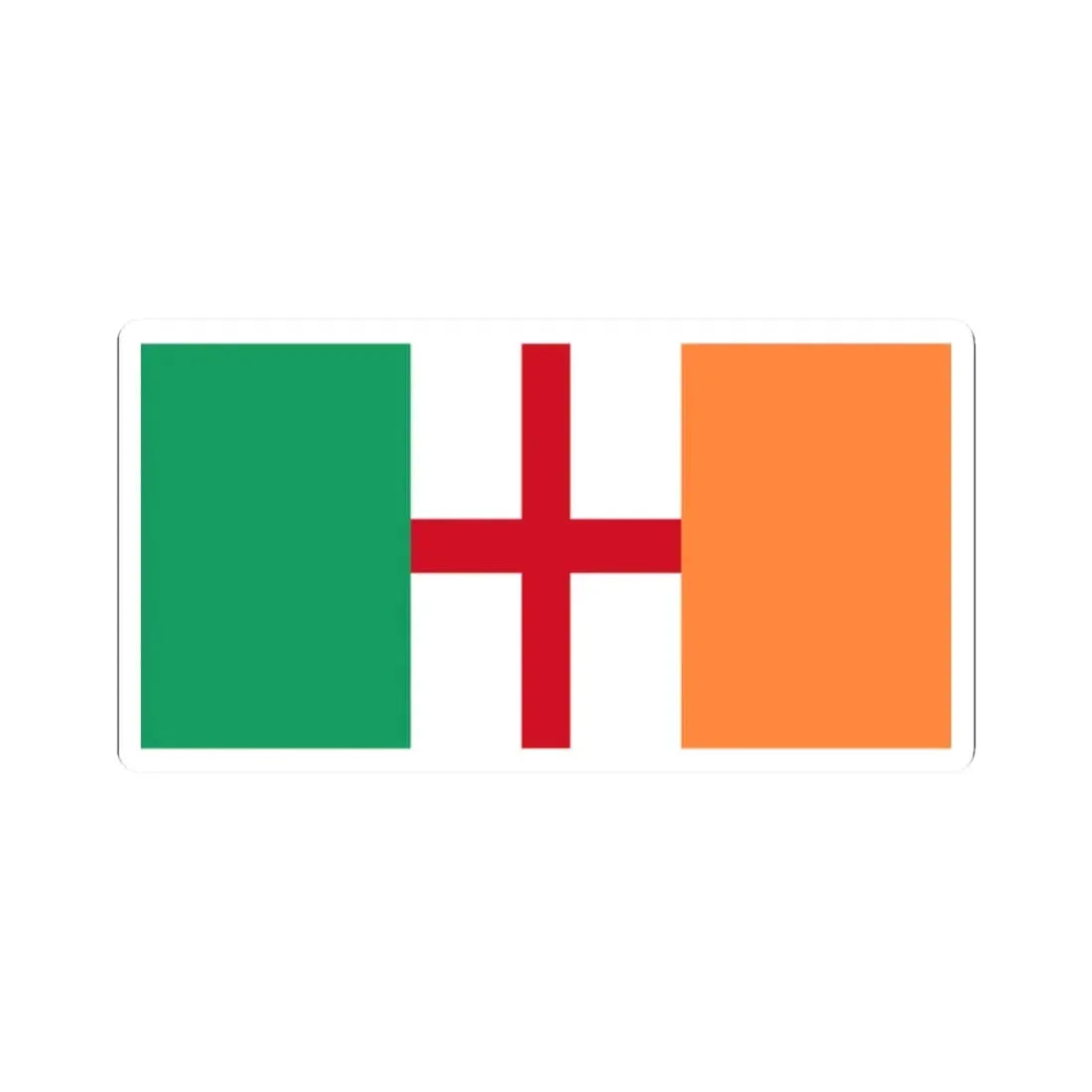Proposed flag of Ireland 1937 (Ireland) STICKER Vinyl Kiss-Cut Decal 2 Inch White - The Sticker Space