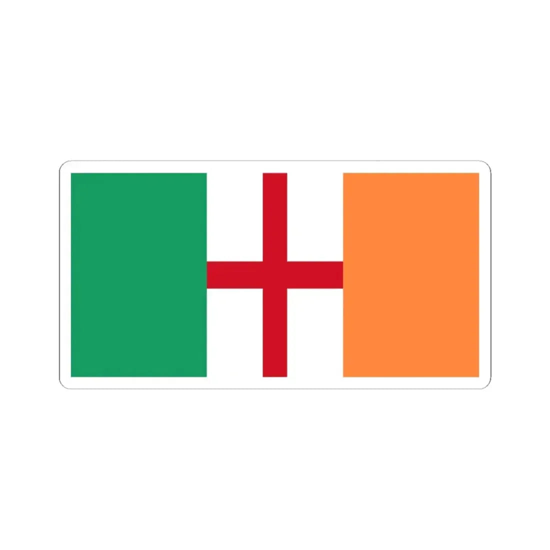 Proposed flag of Ireland 1937 (Ireland) STICKER Vinyl Kiss-Cut Decal 4 Inch White - The Sticker Space