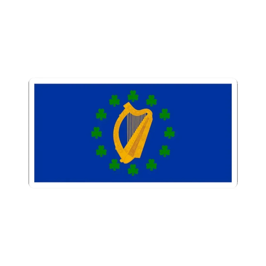 Proposed flag of Ireland 1939 (Ireland) STICKER Vinyl Kiss-Cut Decal 2 Inch White - The Sticker Space