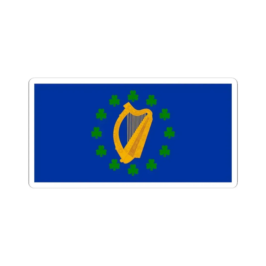 Proposed flag of Ireland 1939 (Ireland) STICKER Vinyl Kiss-Cut Decal 3 Inch White - The Sticker Space