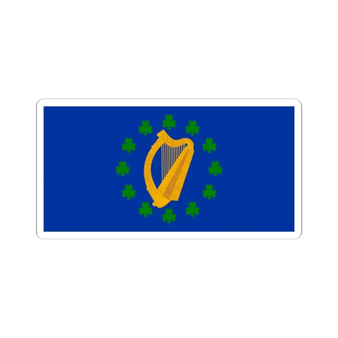 Proposed flag of Ireland 1939 (Ireland) STICKER Vinyl Kiss-Cut Decal 4 Inch White - The Sticker Space