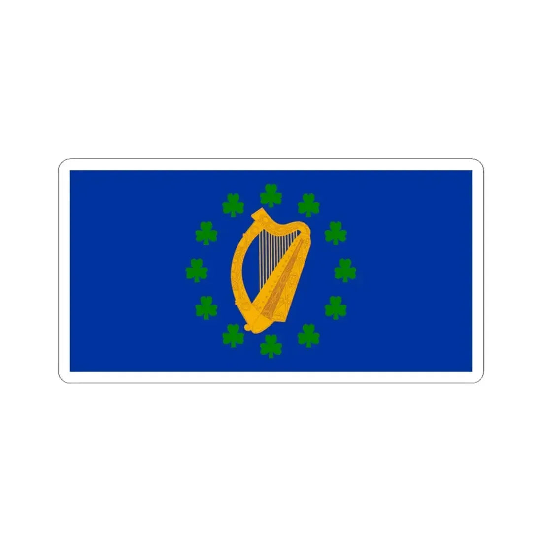 Proposed flag of Ireland 1939 (Ireland) STICKER Vinyl Kiss-Cut Decal 6 Inch White - The Sticker Space