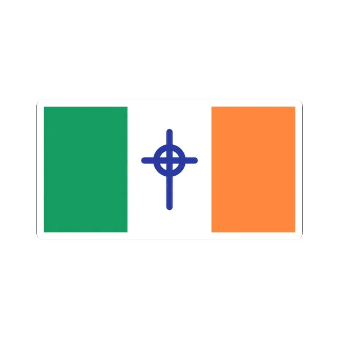 Proposed flag of Ireland 1951 (Ireland) STICKER Vinyl Kiss-Cut Decal 2 Inch White - The Sticker Space