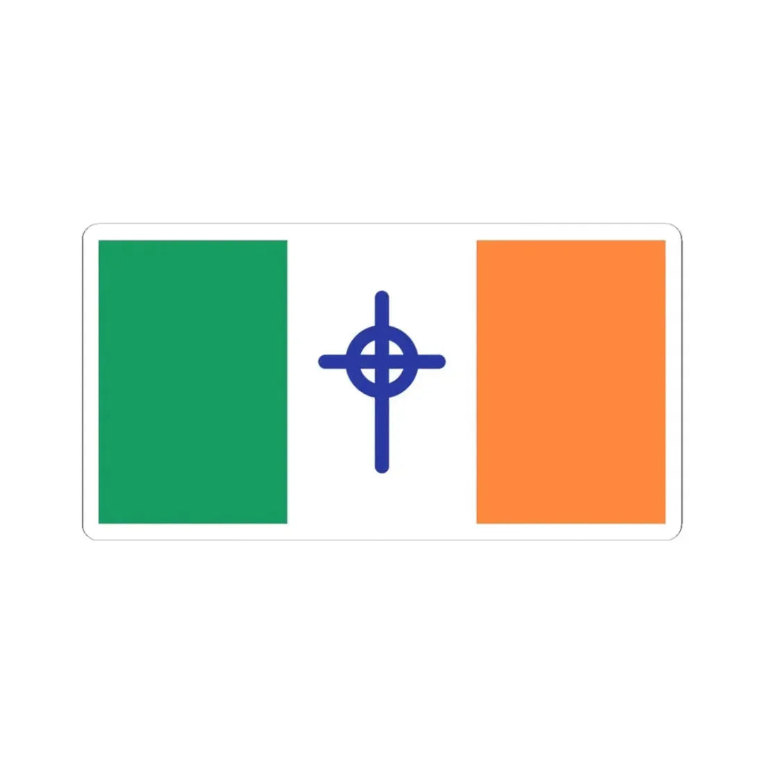 Proposed flag of Ireland 1951 (Ireland) STICKER Vinyl Kiss-Cut Decal 3 Inch White - The Sticker Space