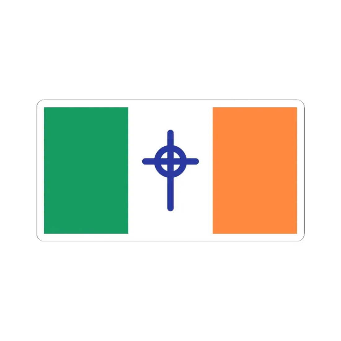 Proposed flag of Ireland 1951 (Ireland) STICKER Vinyl Kiss-Cut Decal 4 Inch White - The Sticker Space